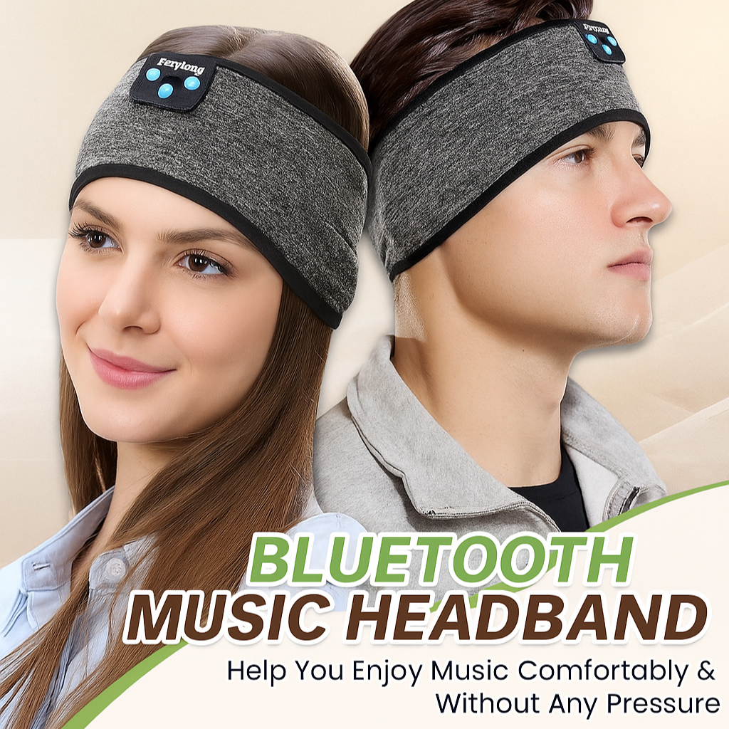 Elastic Bluetooth Headband with Built-In Headphone