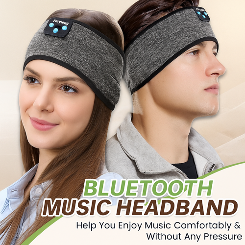 Elastic Bluetooth Headband with Built-In Headphone