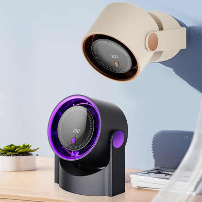 🌬️ Smart Bladeless Fan – 100-Speed | USB Rechargeable | Silent & Portable Cooling